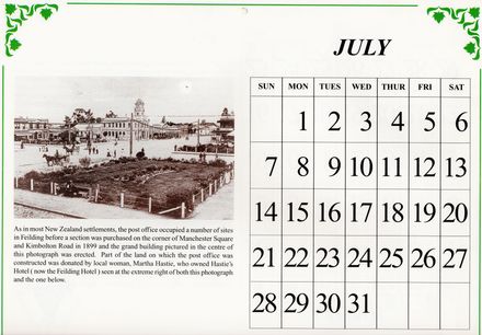Page 8: Feilding Then and Now Calendar