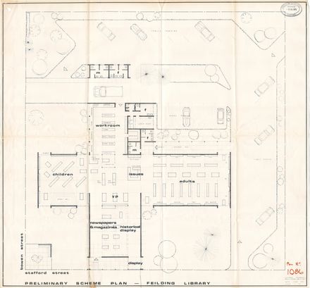 Plans for the Feilding Public Library, c. 1975
