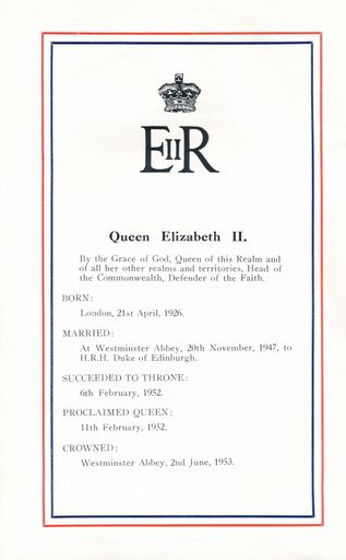 Page 2: Celebration of Queen's Coronation & Visit