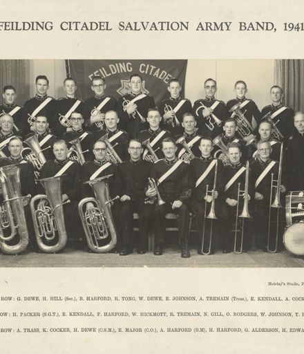 Feilding Citadel Salvation Army Band, 1941
