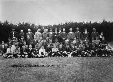Whanganui Education Board Stock Camp, c. 1917