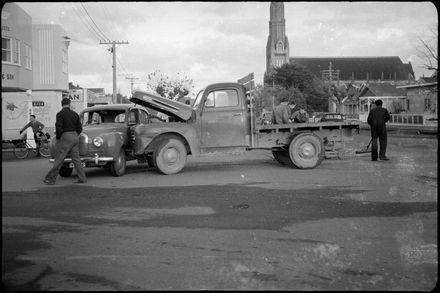 Car v. Truck on corner of Broadway and Victoria Avenue