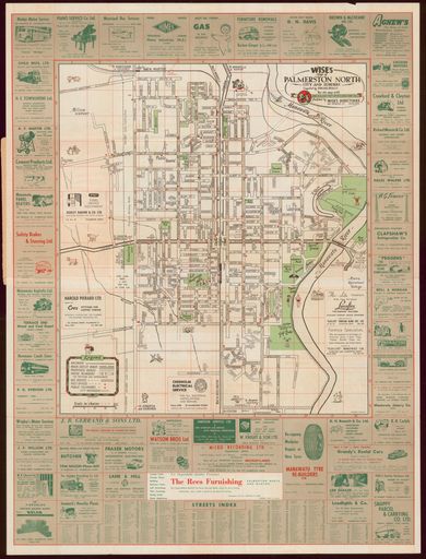 Wise's Map of Palmerston North and Suburbs