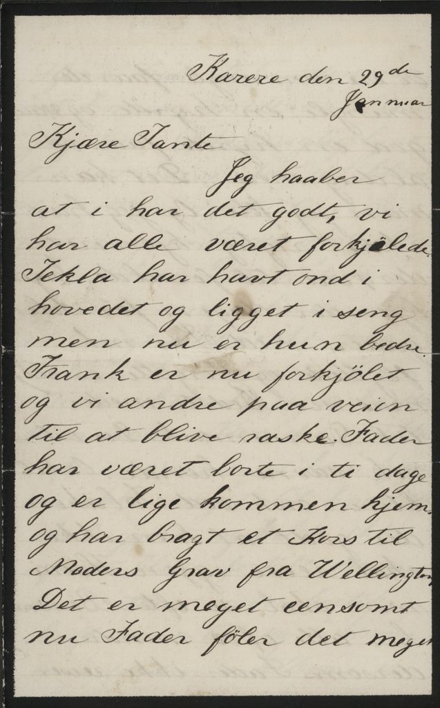 Letter from Ditlev Monrad