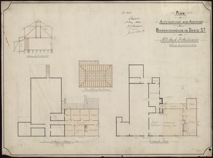 L. G. West, Plan for Additions to a Boarding House, David Street