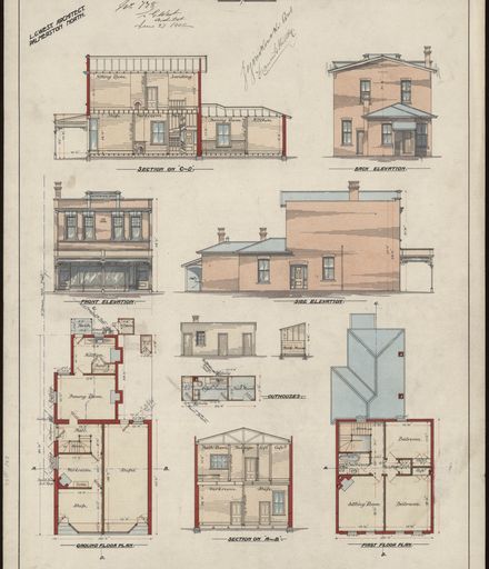 L. G. West, Plan of Shops and Residence for F. G. Hilton