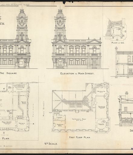 Plan for Palmerston North Post Office