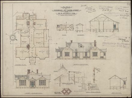 L. G. West, Plan for a Residence, Linton Street