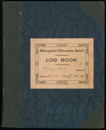 Terrace End School Log Book, 16 December 1919 - 19 December 1929