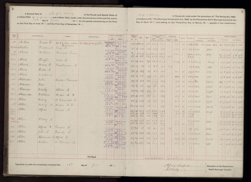 Rate book, 1912-1913 - 2021Pa_PNC2-23-2-V20_034001-0005