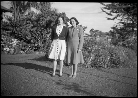 Two women in a garden at Brooklynne, Sanson - Resource cover image