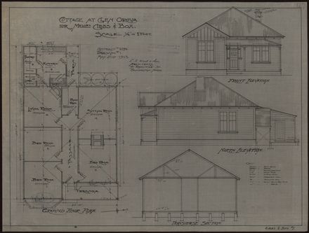 L. G. West & Son, Plan for a Cottage at Glen Oroua
