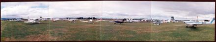 Panorama of landed planes