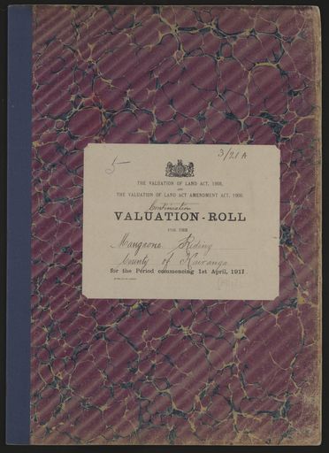 Valuation Roll, Mangaone Riding - Resource cover image