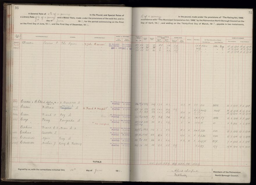 Rate book, 1912-1913 - 2021Pa_PNC2-23-2-V20_034001-0038
