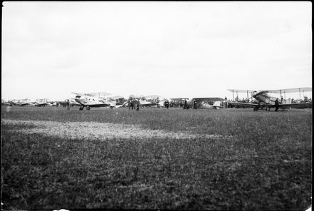 A large group of aircrafts