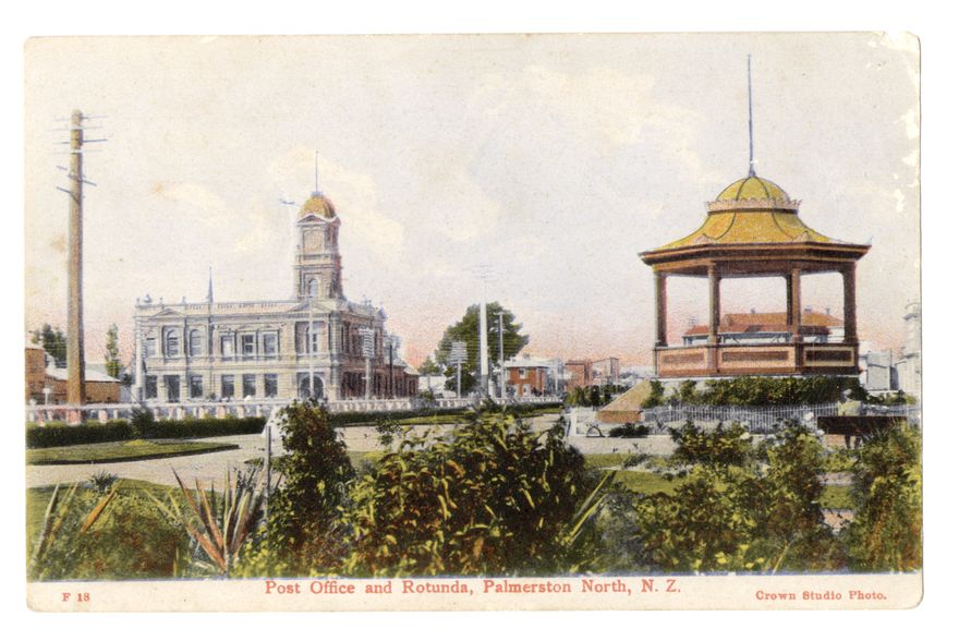 Postcard - Post Office and Rotunda Palmerston North