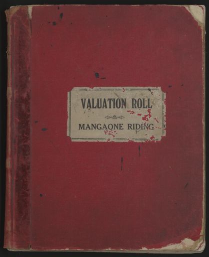 Valuation Roll, Mangaone Riding - Resource cover image