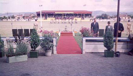 The Queen Mother presents the Squadron Standard to the RNZAF No. 75 Squadron