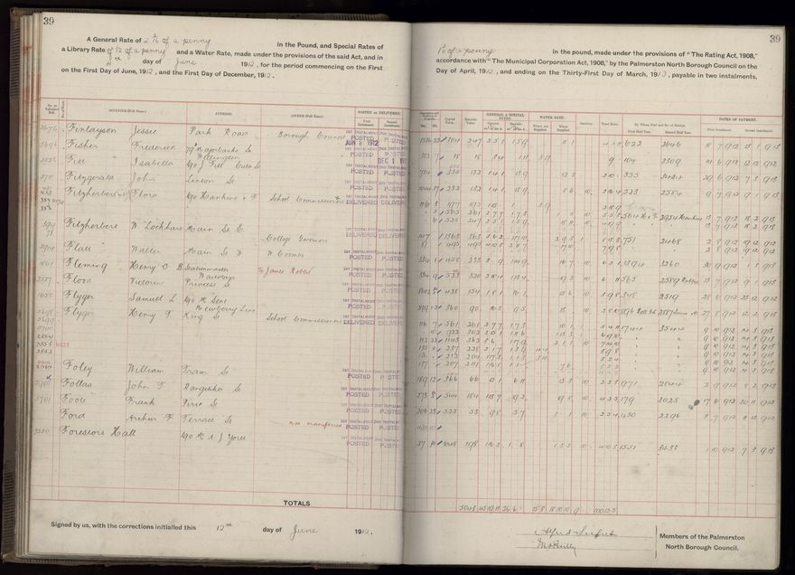 Rate book, 1912-1913 - 2021Pa_PNC2-23-2-V20_034001-0042