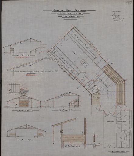 L. G. West, Plan for a Horse Emporium, Feilding