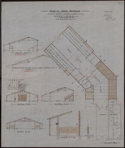 L. G. West, Plan for a Horse Emporium, Feilding