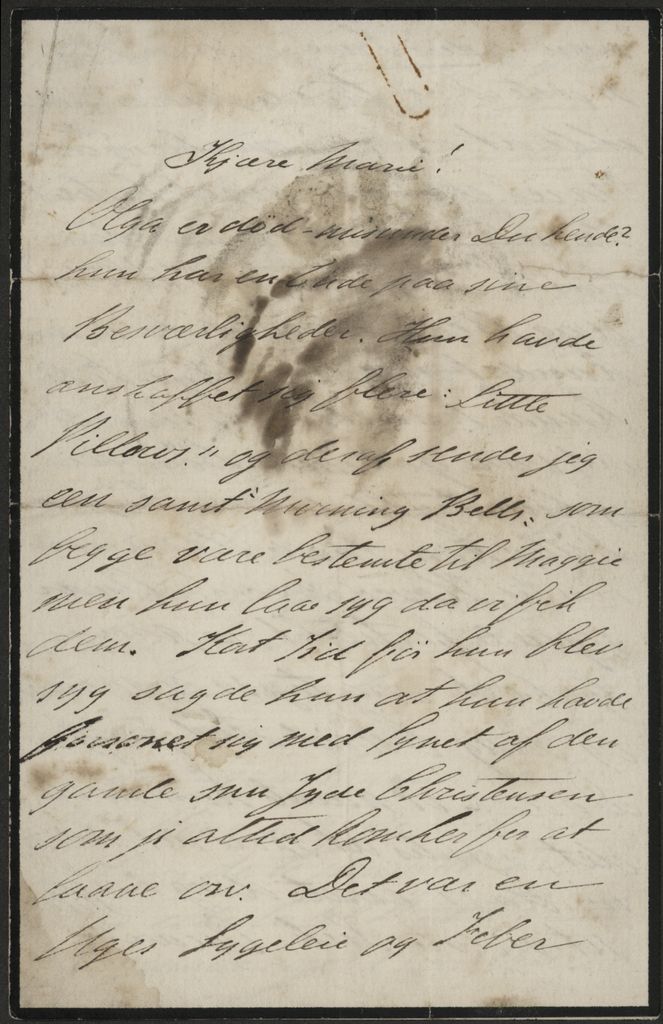 Letter to Marie and Johannes Monrad from his brother Viggo