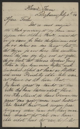 Letter from Ditlev Monrad - Resource cover image