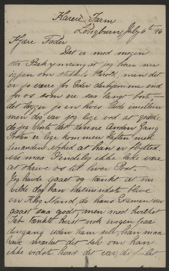 Letter from Ditlev Monrad