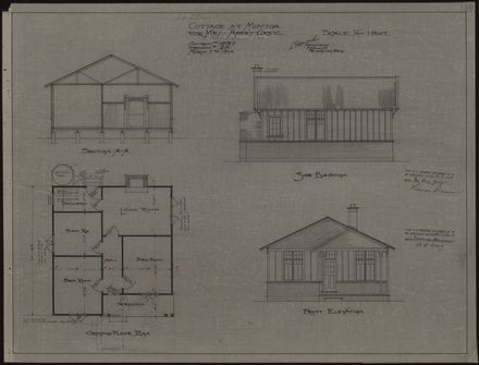L. G. West & Son, Plan for Cottage at Moutoa