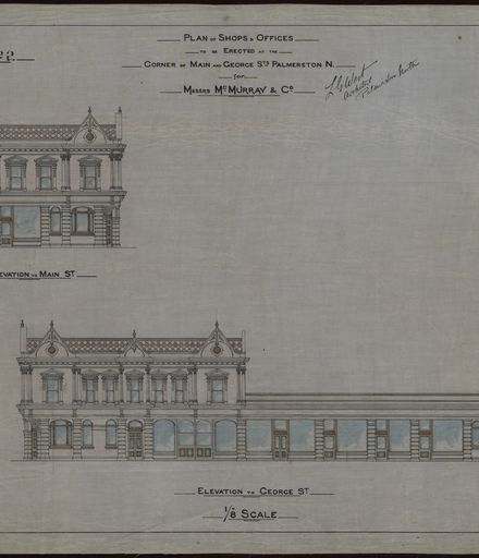 Plan for Shops and Offices, corner of Main and George Streets