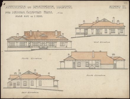 L. G. West, Plans for Additions to a Residence, Marton