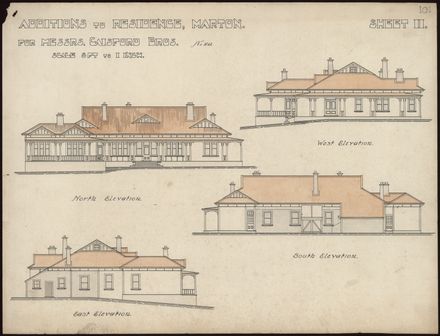 L. G. West, Plans for Additions to a Residence, Marton