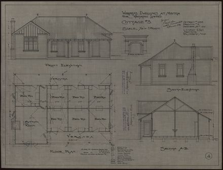L. G. West, Plans for accommodation at Moutoa Flaxmill