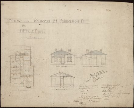 L. G. West, Plan for House in Princess Street