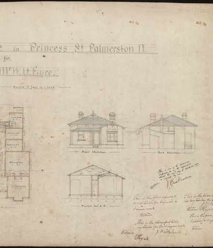 L. G. West, Plan for House in Princess Street