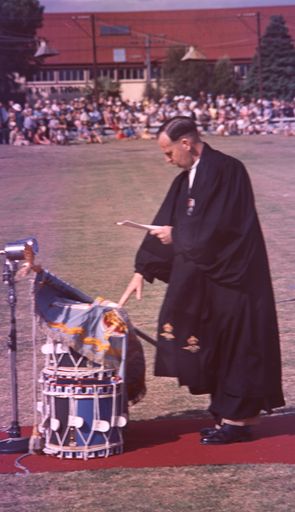 The Queen Mother presents the Squadron Standard to the RNZAF No. 75 Squadron
