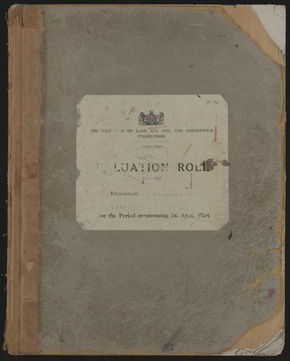 Valuation Roll, Mangaone Riding - Resource cover image