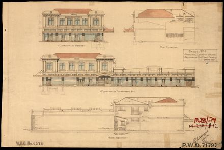 Plan of Proposed Municipal Library and Shops