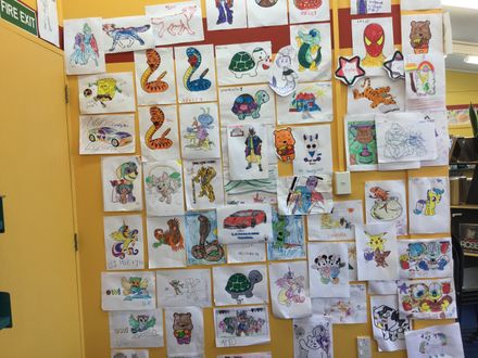 Children's Artwork at Awapuni Library