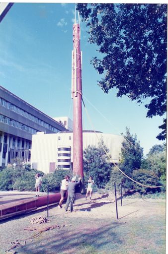 Installation of Pouwhenua for the re-dedication of The Square - Te Marae o Hine