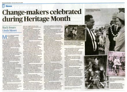 Back Issues:  Change-makers celebrated during Heritage Month