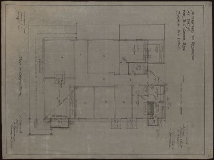 L. G. West & Son, Plan for Alterations to a Residence, Foxton
