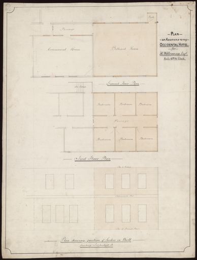 L. G. West, Plan for Additions to the Occidental Hotel