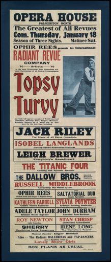 Topsy Turvy Poster, Municipal Opera House
