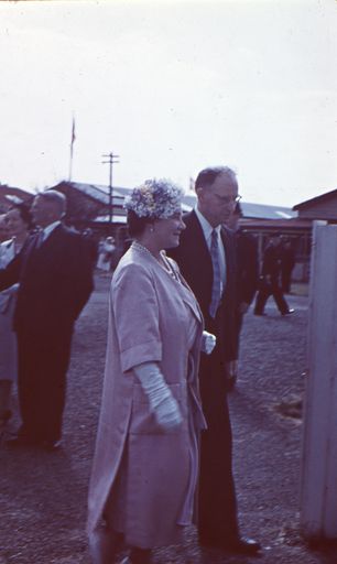 The Queen Mother presents the Squadron Standard to the RNZAF No. 75 Squadron