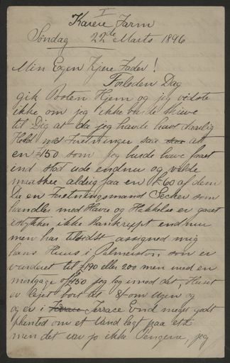 Letter from Ditlev Monrad - Resource cover image