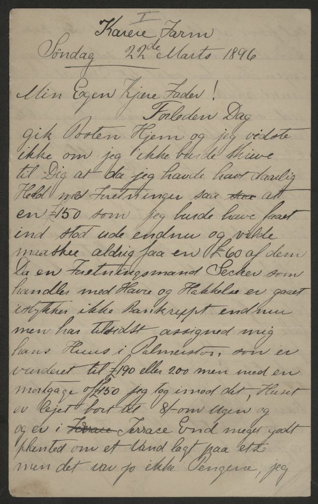 Letter from Ditlev Monrad