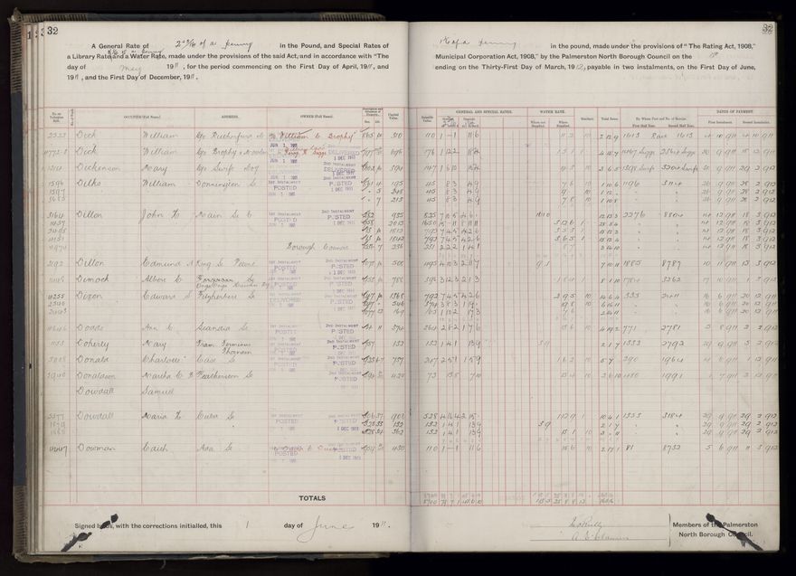 Rate book, 1911-1912 - 2021Pa_PNCC2-23-2-V19_034000-0035