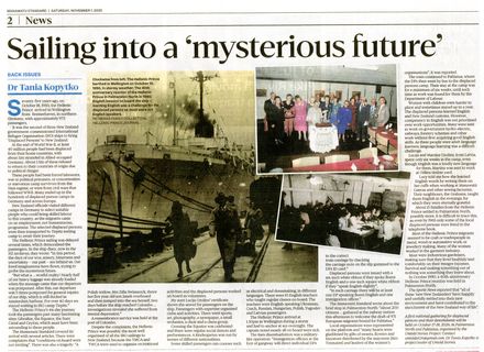 Back Issues:  Sailing into a 'mysterious future'